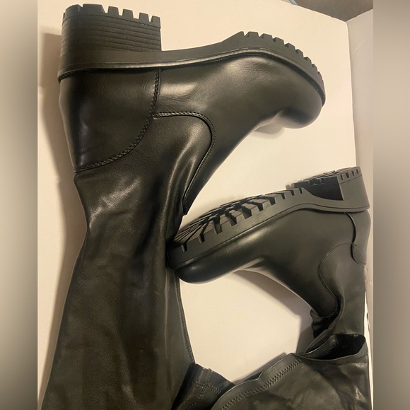 Black Azalea Wang Stretchy Thigh High Boots size 10 - Picture 5 of 16